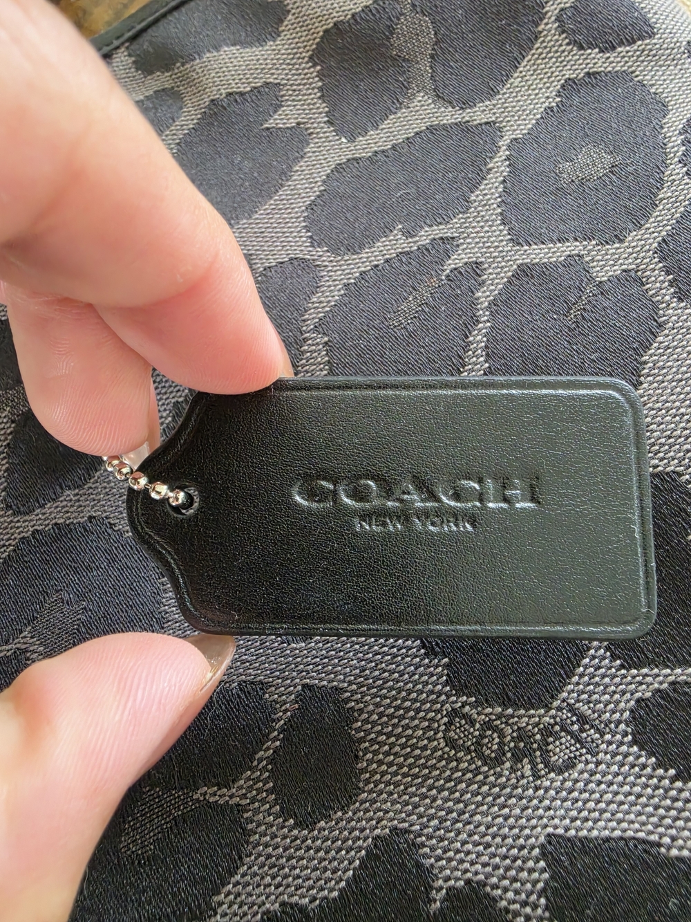 Coach Leopard Print Tote Bag in Black/Grey With Matching Wallet - Picture 3 of 10